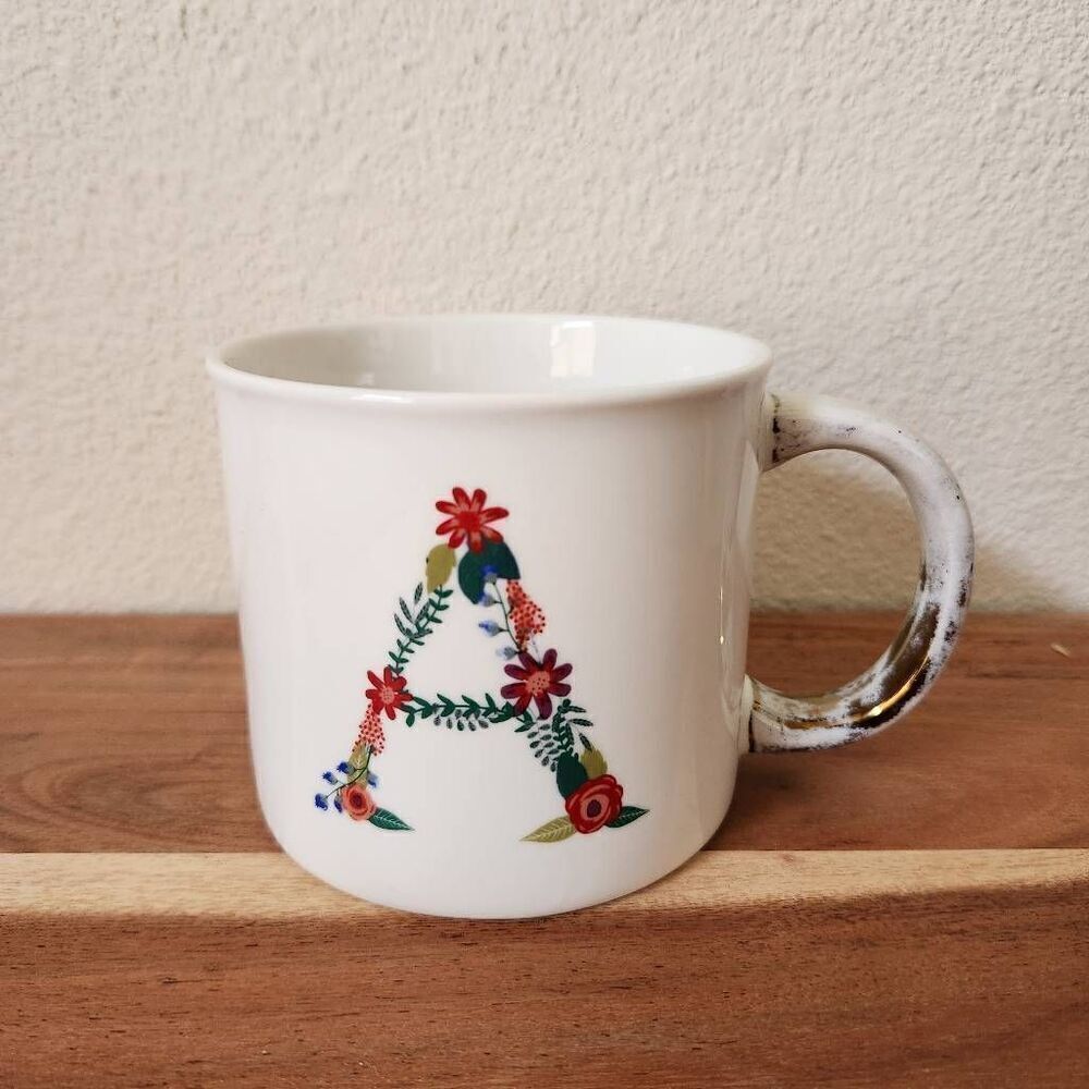 Opal house letter A coffee mug